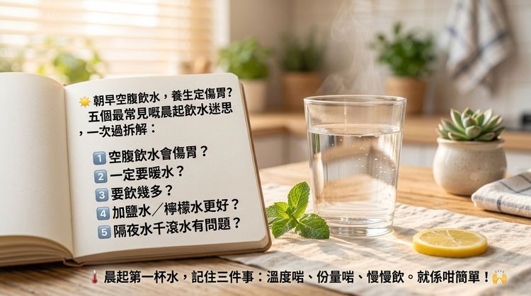 空腹飲水傷胃?凍水唔飲得?晨起第一杯水 5 個疑問一次答