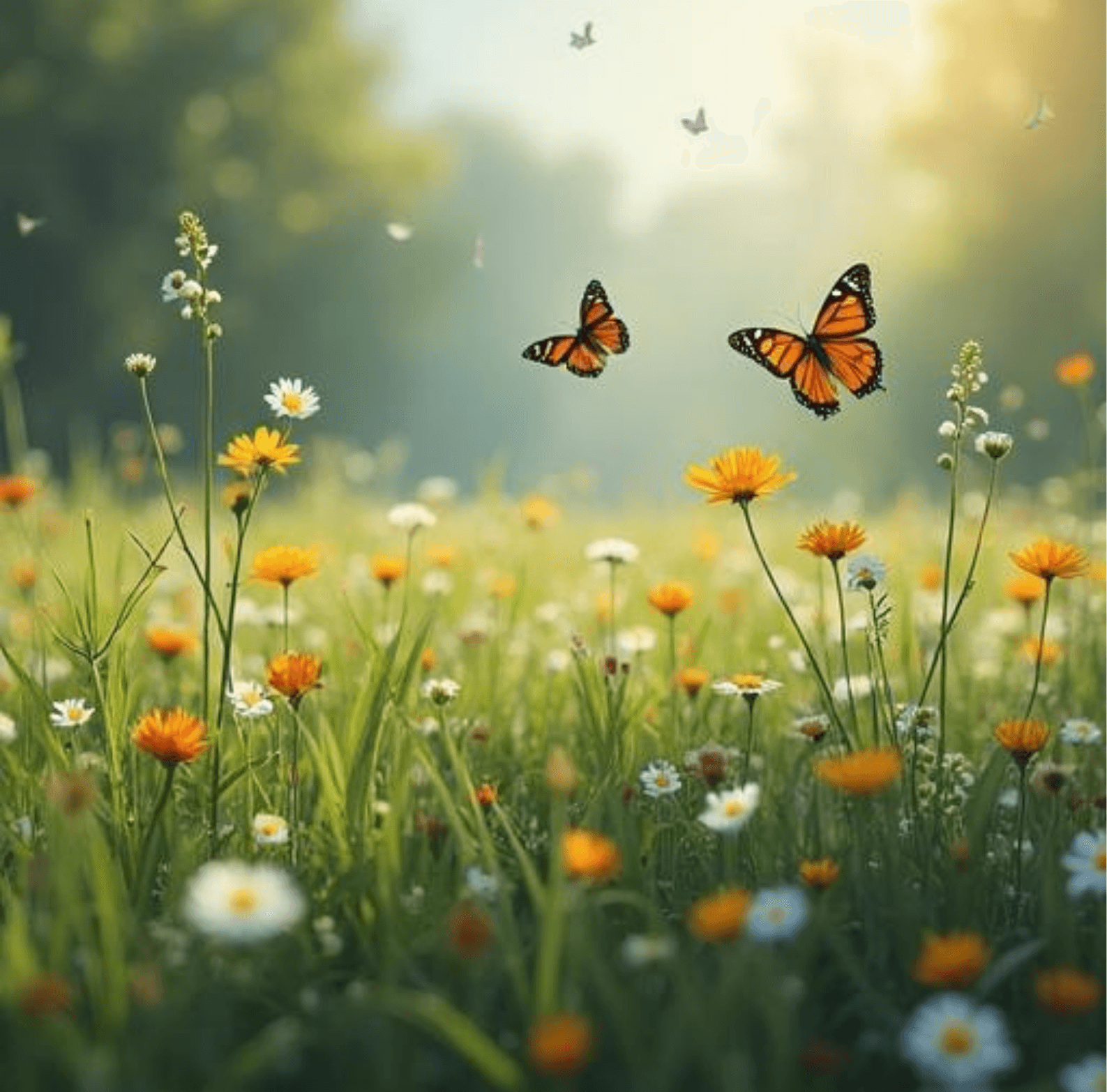 spring and butterfly